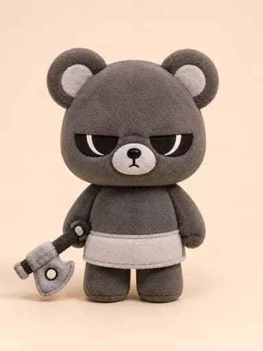 ガン見ベアー(INTJ)ぬいぐるみ3D